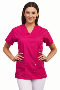 Cleo Medical Scrub Top Magenta