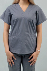 Ladies Medical Scrub Grey Jenny