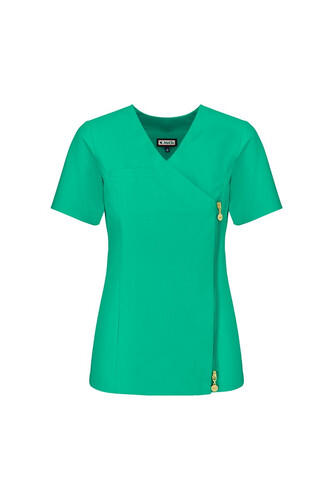 Ladies' medical zip top INES green 