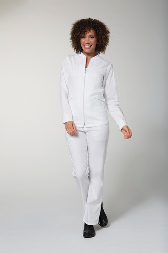 Medical Zip Jacket White  