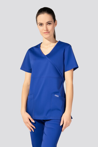 Ladie's Scrub Top Royal Blue FLEX ZONE 