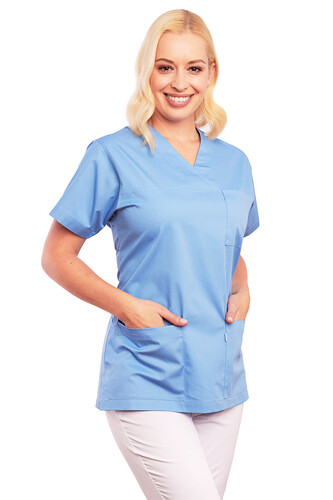Cleo Medical Scrub Top Ceil Blue