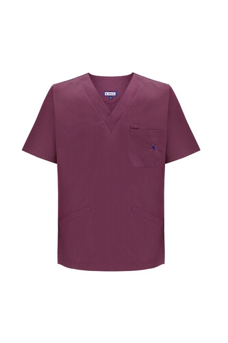 Men's medical scrub Gary wine