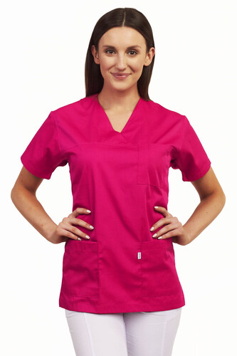 Cleo Medical Scrub Top Magenta
